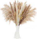 110PCS Natural Dried Flower 17inch Boho Dried Pampas Grass for Home Decor