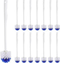 Willinglong 1 Pcs Toilet Bowl Brush 18.5 Inch Plastic Handle,Blue, White