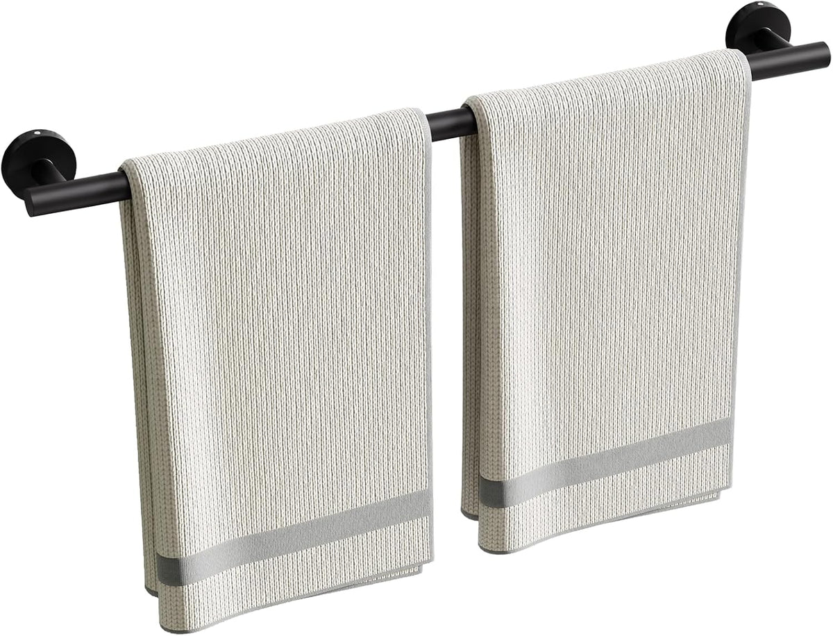 24 Inch Towel Rack for Bathroom, Matte Black