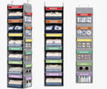 DIMJ Hanging Closet Organizer 2 in 1 - Weekly Clothes Organizer for Kids Over the Door Organizer 6-Shelf Daily Monday Friday Weekend Hanging Shelves, for School Outfits, Baby Clothes, Grey