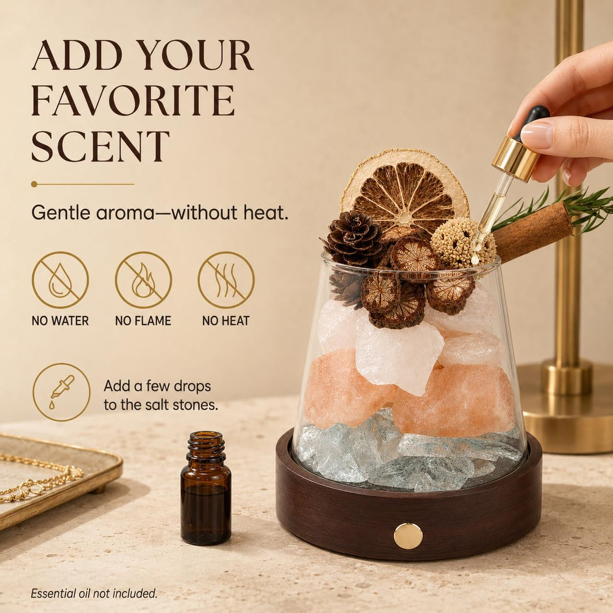 Himalayan Salt Lamp with Remote, 16 Color Changing Crystal Night Light, Dimmable LED Mood Lamp for Bedroom, Yoga and Home Decor