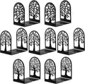 HappyHapi 7 Pair Book Ends, Metal Bookends for Shelves, Decorative Bookends
