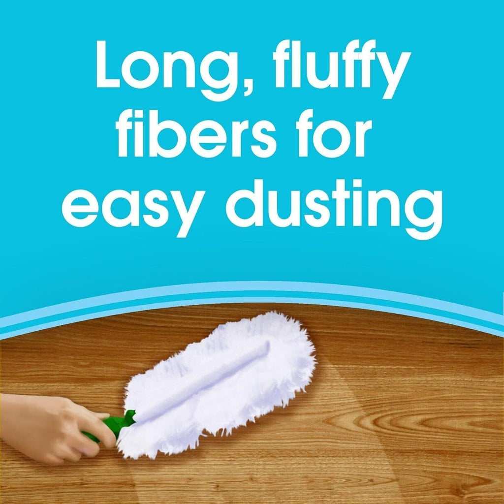 Pledge Dust It Fluffy Duster Starter Handle 2 Refills, White, 3 Count