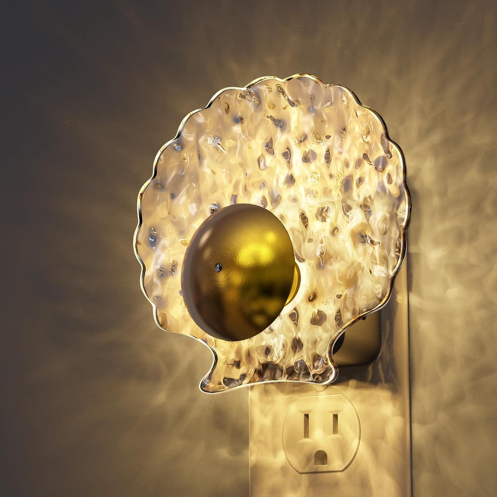 L LOHAS LED Shell Night Light, 2 Pack, Night Lights Plug into Wall
