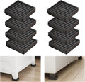 Bed Risers Heavy Duty, Set of 8, Stackable Square Furniture Risers, Black