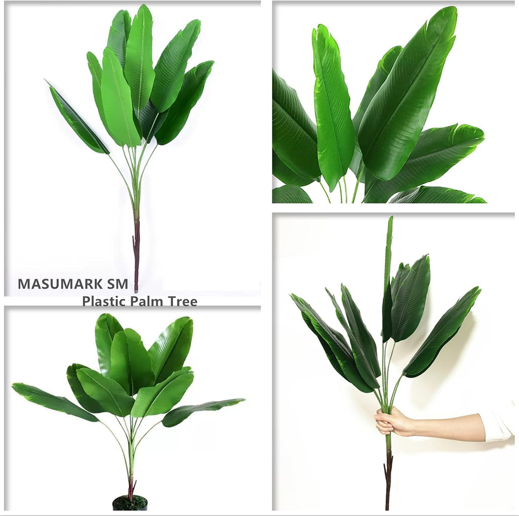 Artificial Bird of Paradise Plant, Fake Banana Tropical Palm Tree 1 Pack