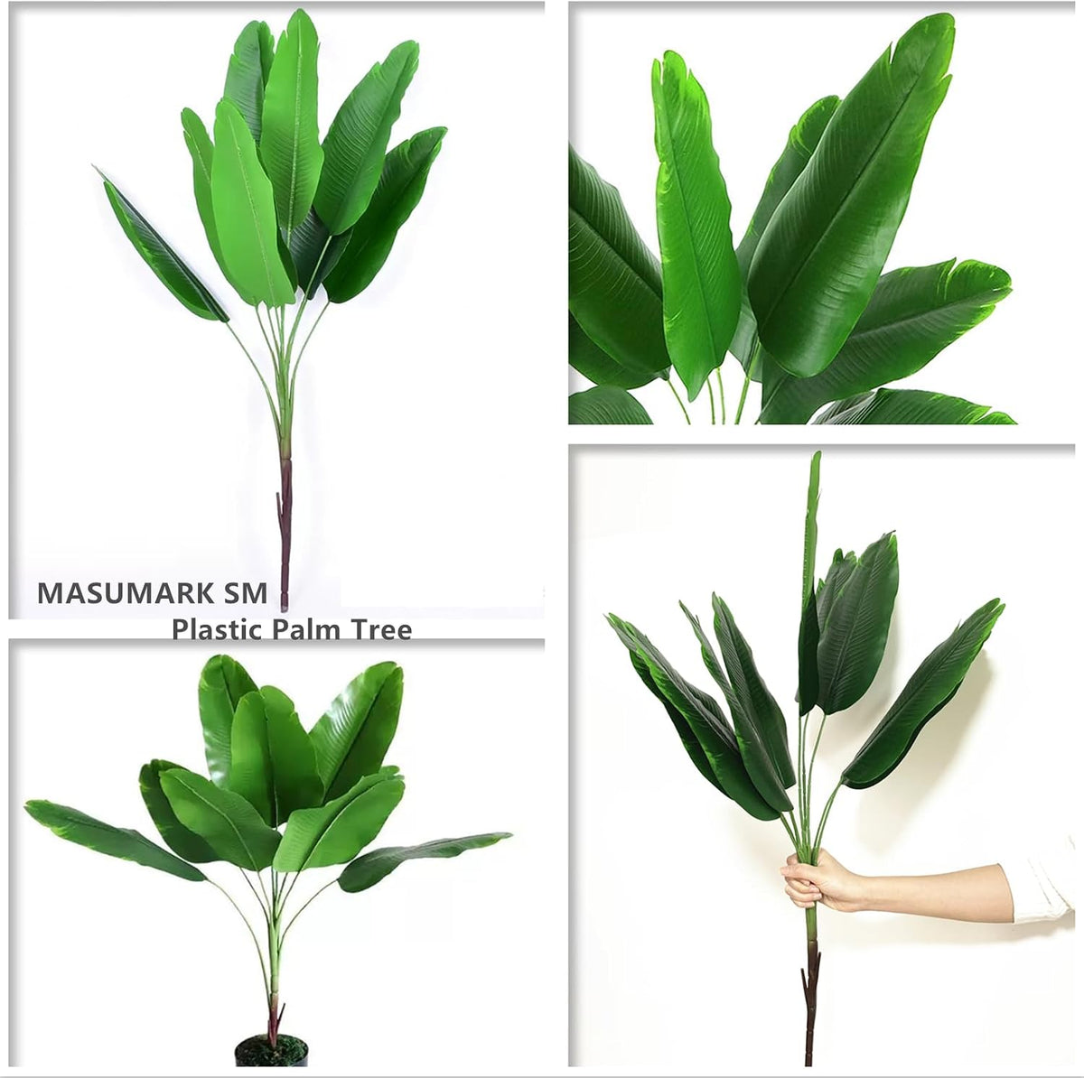 Artificial Bird of Paradise Plant, Fake Banana Tropical Palm Tree 1 Pack