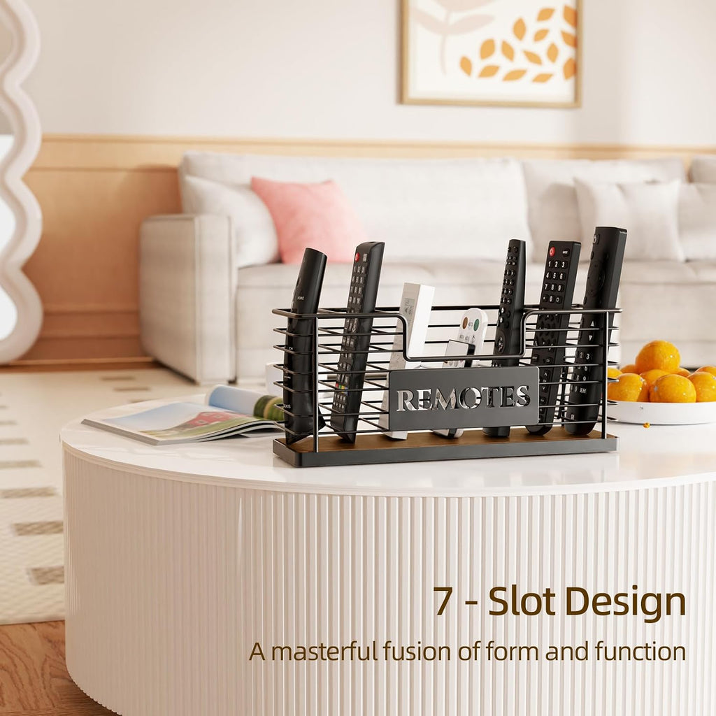 Remote Control Holder, 7-Slot TV Remote Holder Wall Mount