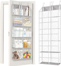 Ofiray-home Over the Door Organizer 5 Tiers,Extra Large Behind Door Storage of 10 Compartments,50 lbs Weight Capacity Over the Door Storage, Clear Door Hanging Organizer for Closet, Diaper Organizer