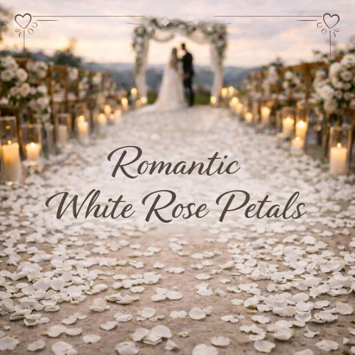 3000 Pcs White Rose Petals Artificial Flowers Silk Petals Table Scatters for Romantic Special Night Decorations, Weddings, Valentine's Day, Proposals, Anniversaries, and Bridal Showers Party Decor