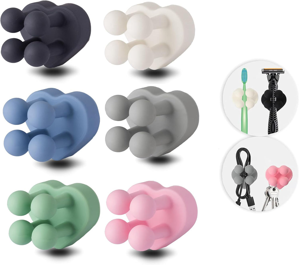 6 Pcs Waterproof Silicone Toothbrush Holder,Mixed1