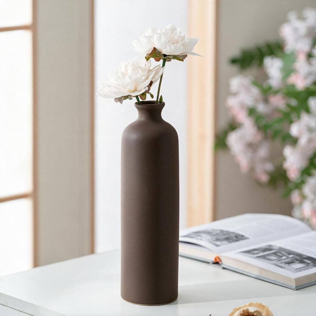 Small Ceramic Vase Set of 4,Modern Boho Farmhouse Flowers Vases