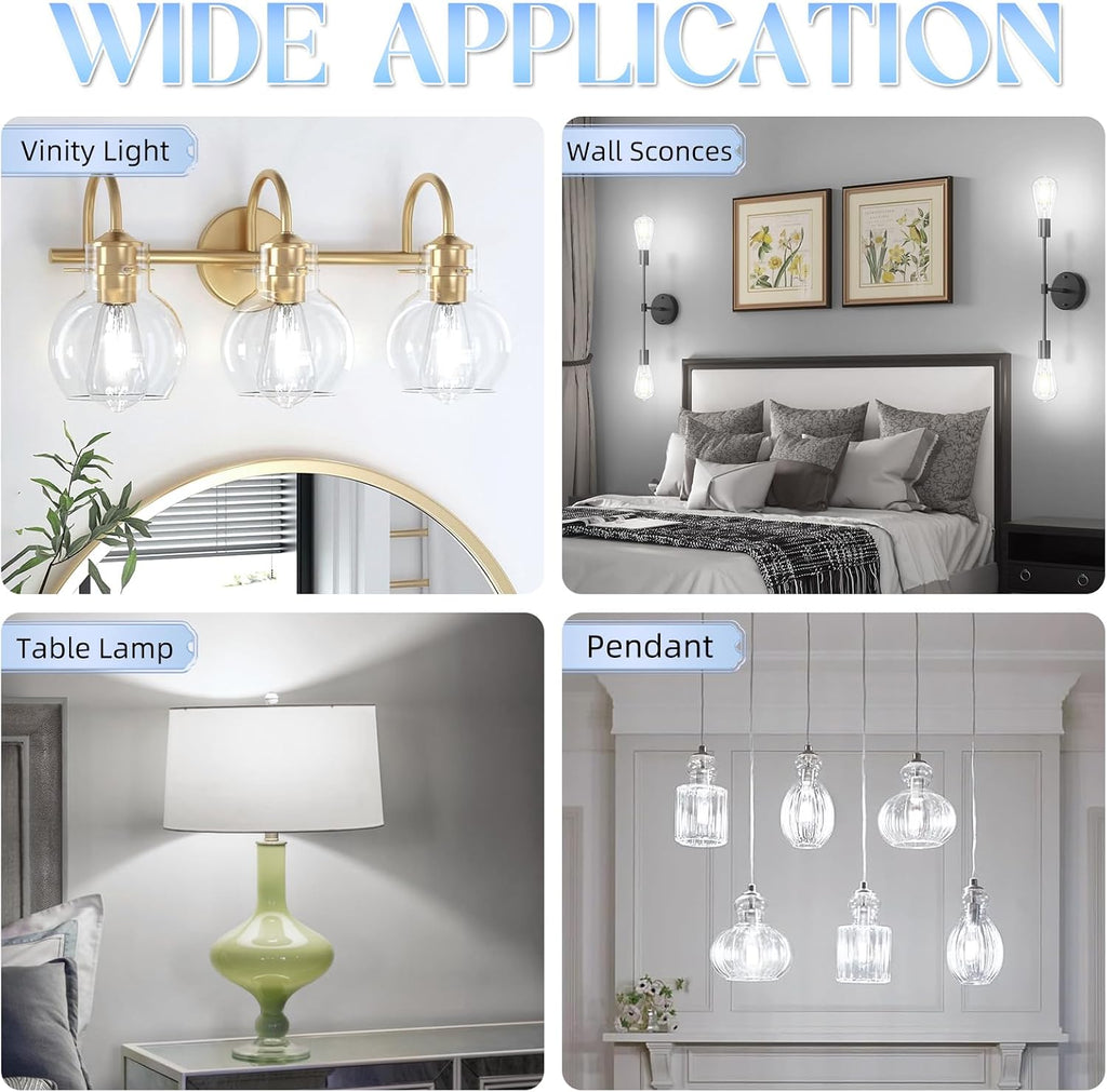 GvvooHome Edison Bulbs E26 LED Bulb 60 watt Equivalent 4000K Daylight White