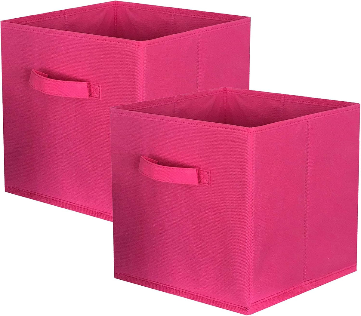 ShellKingdom Storage Bins, Foldable Fabric Storage Cubes And Cloth Organizer Drawer For Closet And Toys, 2 Pack (Fuchsia)
