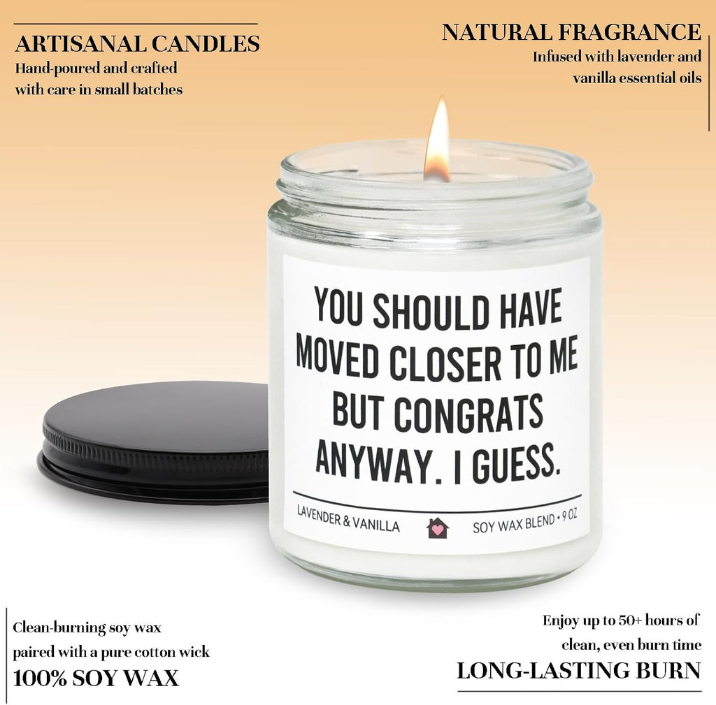 KISSHAKE House Warming Gifts New Home Gift Ideas, Funny Housewarming Gifts New Home Essentials for Women & Men, Unique House Warming Gift Apartment Decor Housewarming Party Decorations, Soy Wax Candle