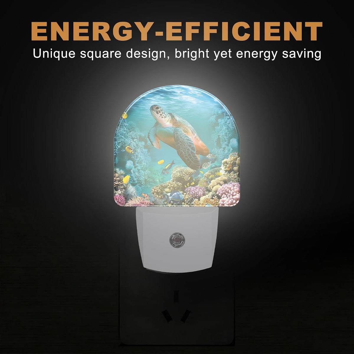 Night Lights Plug into Wall, Sea Turtle Night Light with Dusk to Dawn Smart Sensor for Bedroom Bathroom Hallway Kitchen, Led Nightlights for Boys Girls Women Men