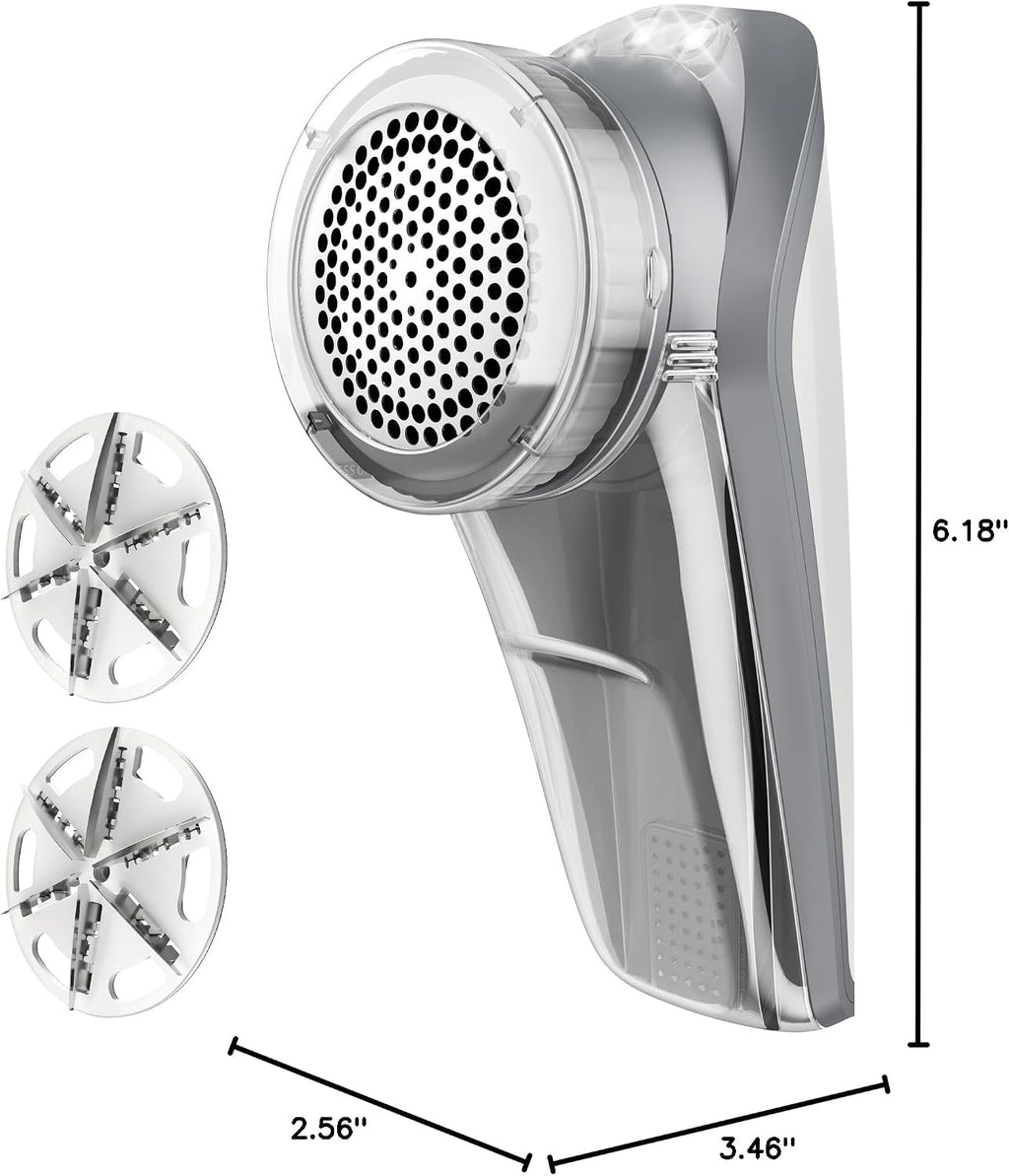 MR.SIGA Fabric Shaver and Lint Remover with 2 Replaceable 6-Leaf Blades