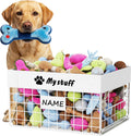 Kaiferty Indestructible X-Large Dog Toy basket, Chew-Proof Medium Toy Bin, Pet Toy Bin Dog Metal Basket for Toys, Puppy Toy Storage Organizer Blankets, Toy Box for Living Room Area (White)