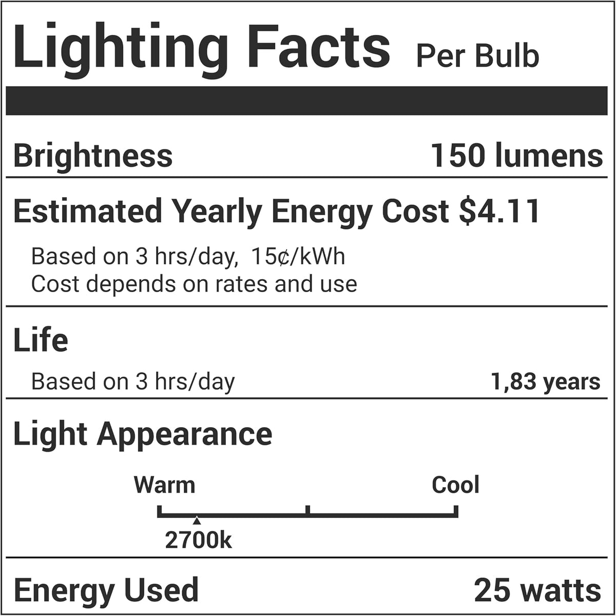BlueStars E12 T20 25W Incandescent Bulbs Salt Lamp 120V 2700K Warm White