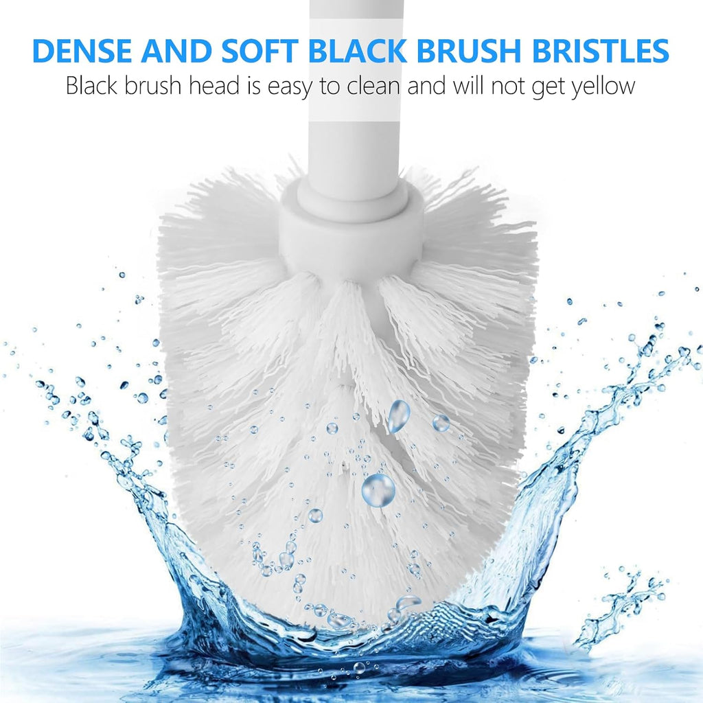 SetSail Toilet Brush, Holder Toilet Brushes for Bathroom,White,2 Packs