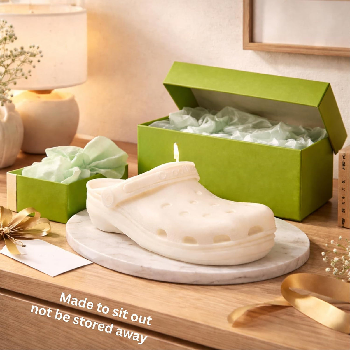 Croc Candle with GiftBox - AIR WAX - Croc Accessories - Unique Gifts for Young Women - Birthday Gifts for Women - Cool Candles - Gift for Teenage Girls - Easter Gift for Her