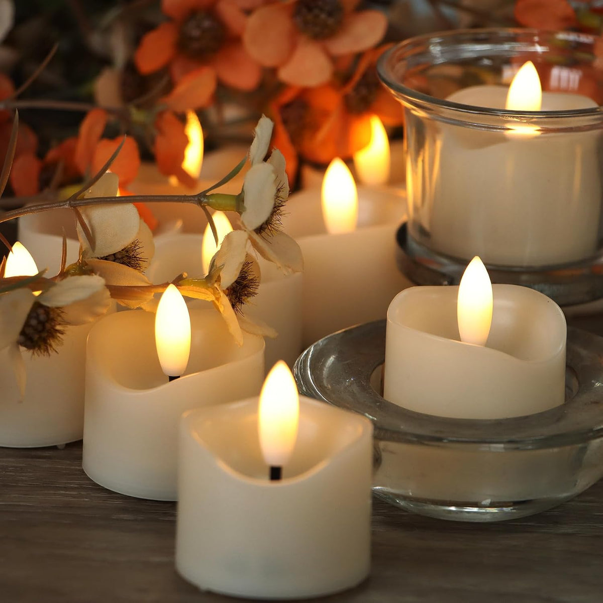 6 PCS Battery Operated Votive Candles Flameless Tealights