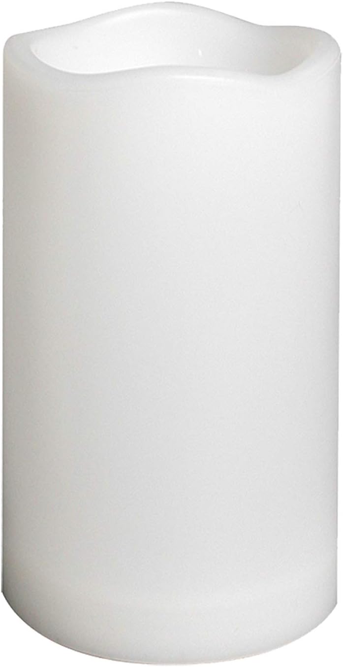 Waterproof Outdoor Flameless Pillar Candle with Timer, 1 Pack, 3” x 5”