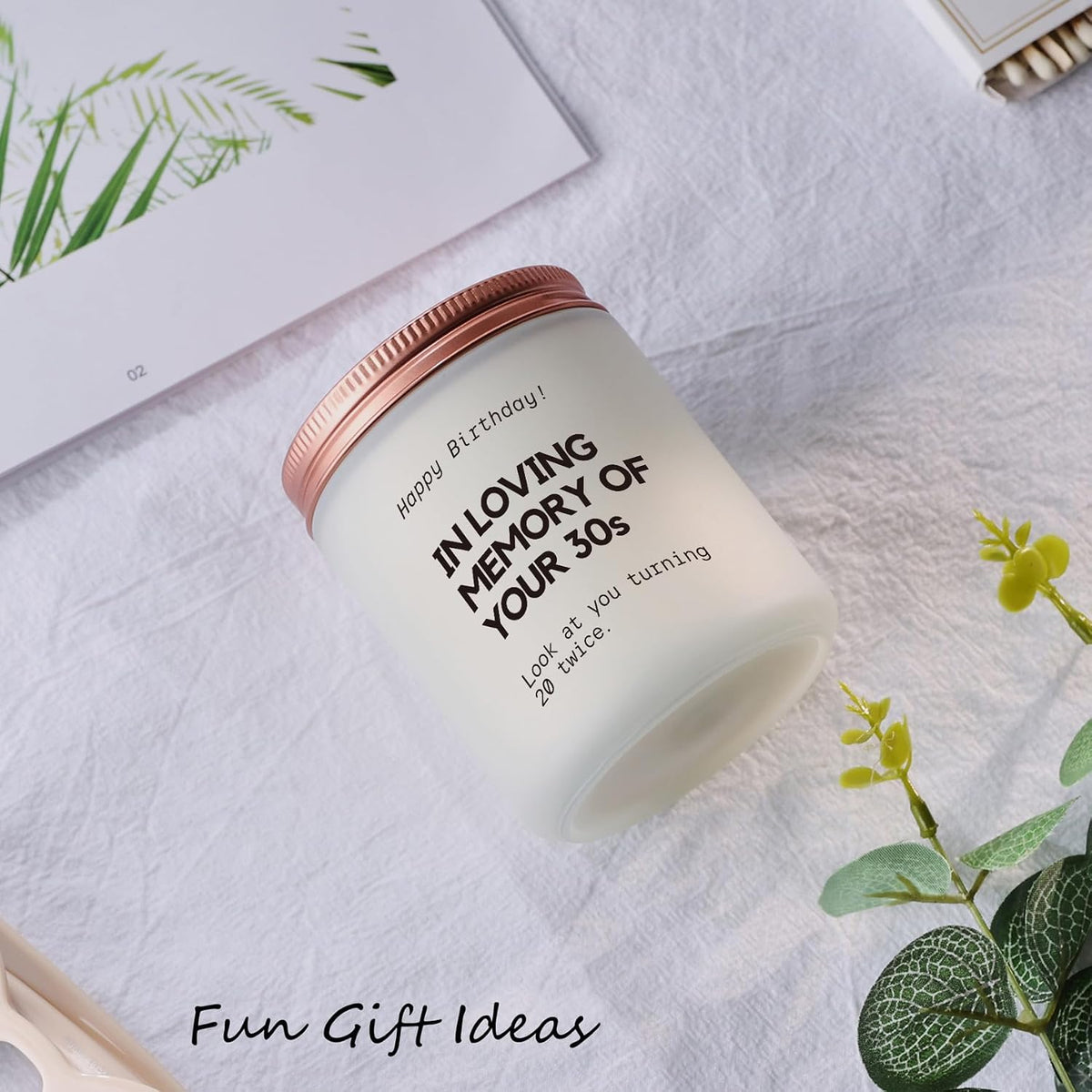 Best 40th Birthday Gifts for Women Men,Funny Friend Gift for Women Forty, 40 Year Old Bday Gifts for Sister Wife Mom Candle