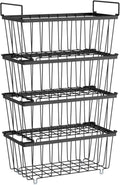 iSPECLE Freezer Organizer Bins - Small Storage Baskets for 7 Cu.Ft, 4 Pack