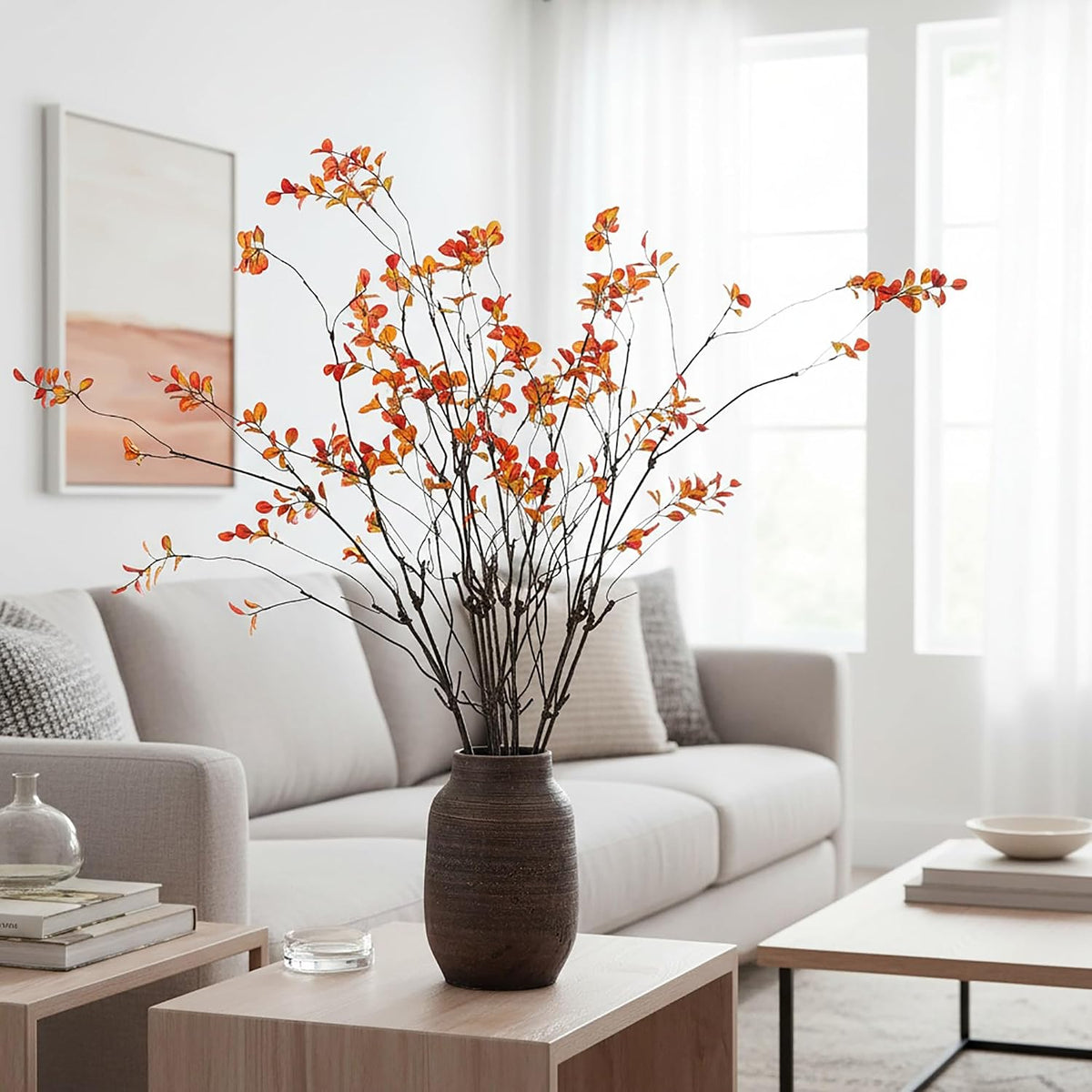 Faux Eucalyptus Stems for Vase, Artificial Greenery Branches 10pcs