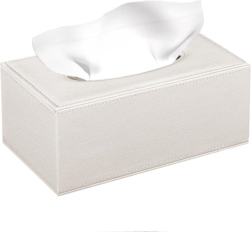 Linen Tissue Box Cover Rectangle,Aesthetic Facial Tissue Cube Box Holder
