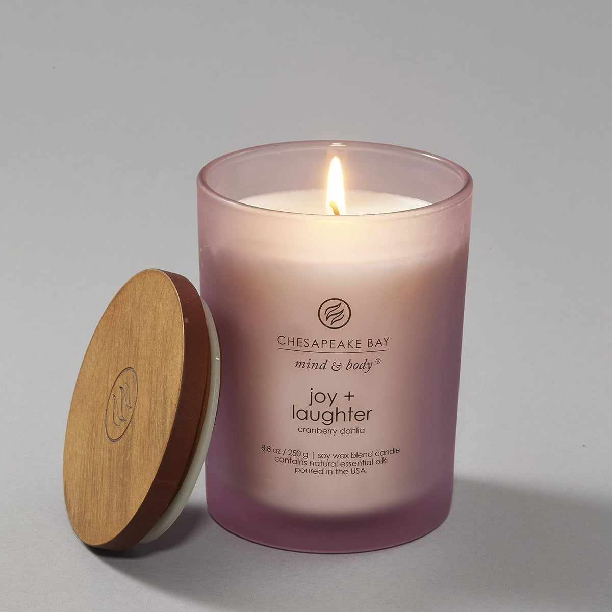 Chesapeake Bay Candle Medium Jar Candles | Joy + Laughter (Cranberry Dahlia) and Confidence + Freedom (Oak Moss Amber) 2 Count Home Décor