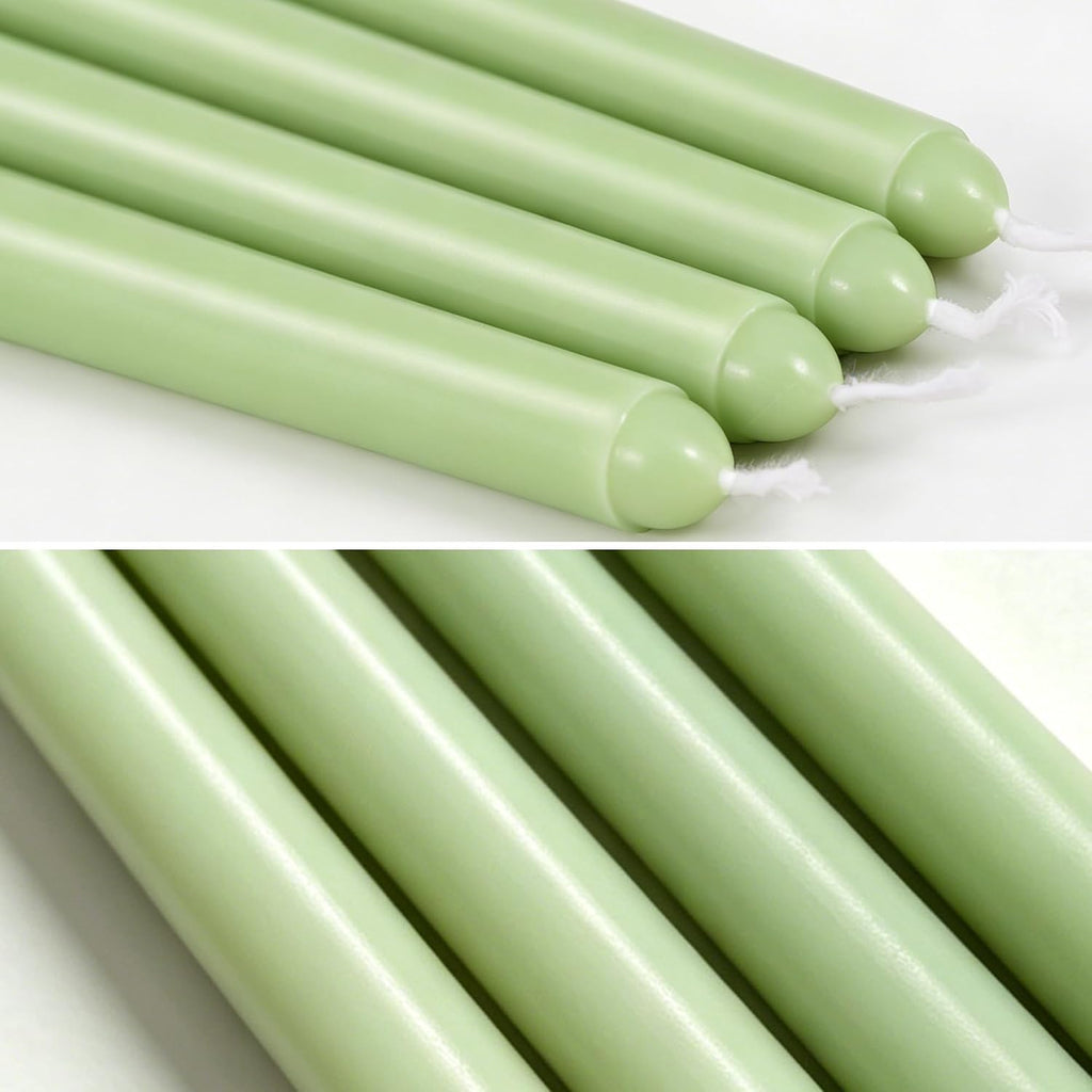 Viyffo Taper Candles, 10 Inch, 12 Pack, Sage Green – Unscented