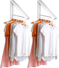 InstaHanger Retractable Laundry Room Rack, ABS Plastic, Steel Rod, 2 Pack