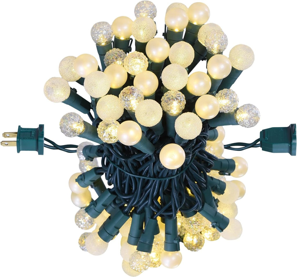 Globe String Lights, 70 LED Mix-Ball Fairy Lights Plug in UL Listed Christmas Tree Lights 19Ft Christmas Outdoor Indoor Fairy Lights for Bedroom Tree Patio Party Garden Wedding, Warm White