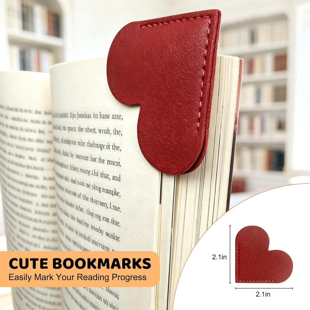 2 Pcs Metal Bookends and Heart Bookmark,Book Ends for Book Shelf,Tug of War