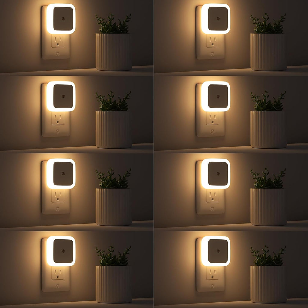 Sujeet Night Light, Night Lights Plug into Wall 8-Pack, Nightlight Plug in Night Light, Dusk to Dawn Night Lamp Led (Warm White)