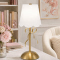 Cordless Small Table Lamp,Cute LED Desk Lamp,Gold Bow Lamp