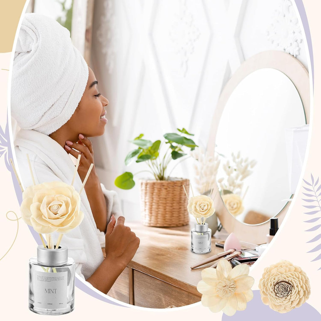 Waydress 15 Pcs Flower Diffuser, 3.15-3.35 Inches, Rope Flowers