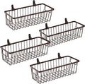 SheeChung Metal Wire Basket with Handle, Wall Hanging Basket, Small 4 Pack