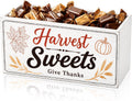 Thanksgiving Candy Dish Wooden Harvest Candy Bowl Snack Holder