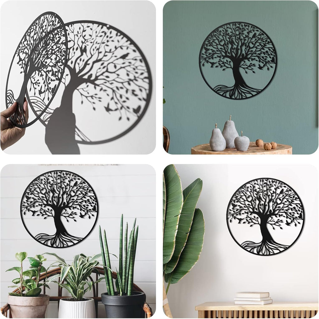 Demissle Tree of Life Metal Wall Art 11.8 Inch Wall Hanging Decor