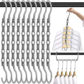 10 Pack Space Saving Hangers, Closet Organizers & Storage for Clothes, Gray