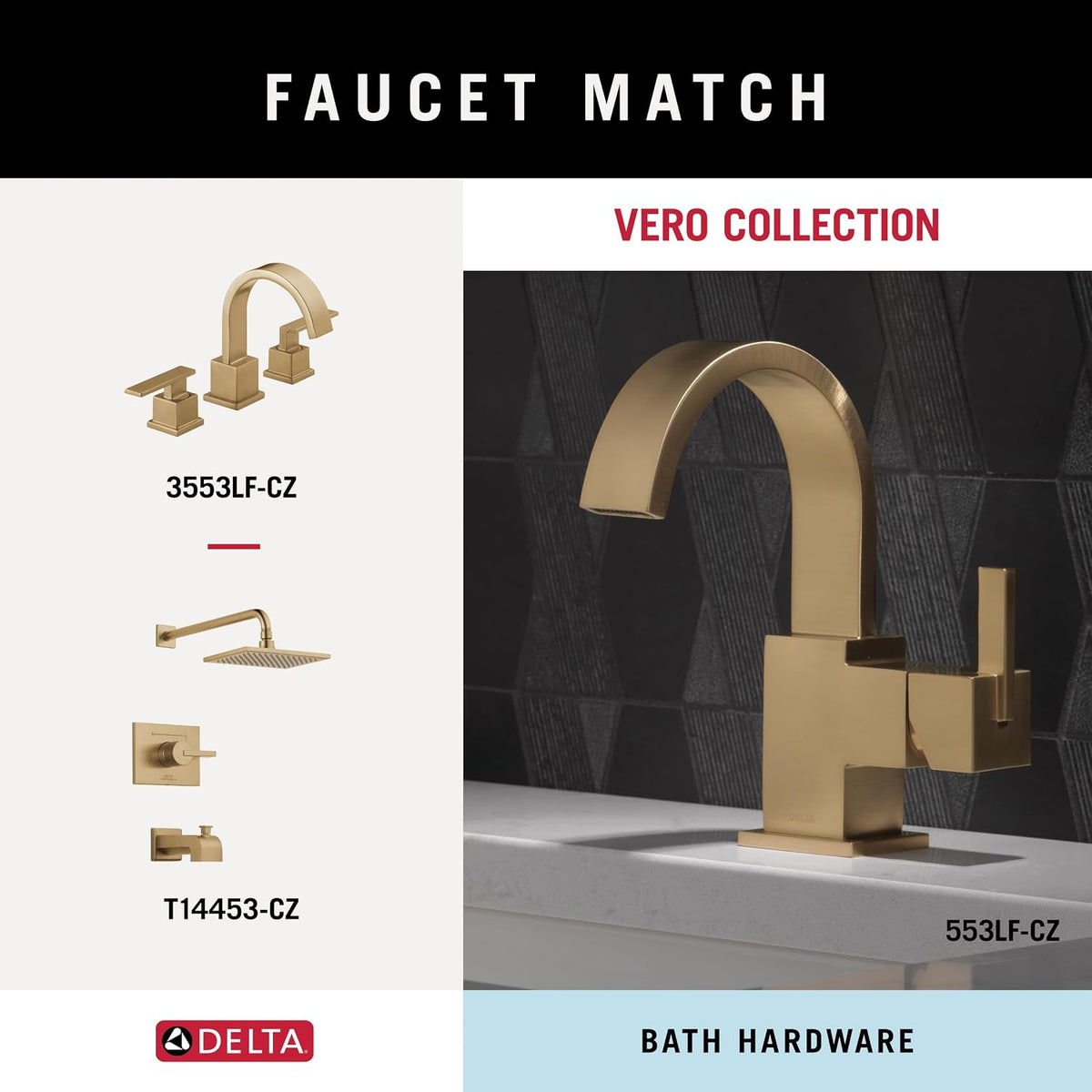 Delta Single Post Toilet Paper Holder | Champagne Bronze | Wall Mount | Vero Bathroom Accessories