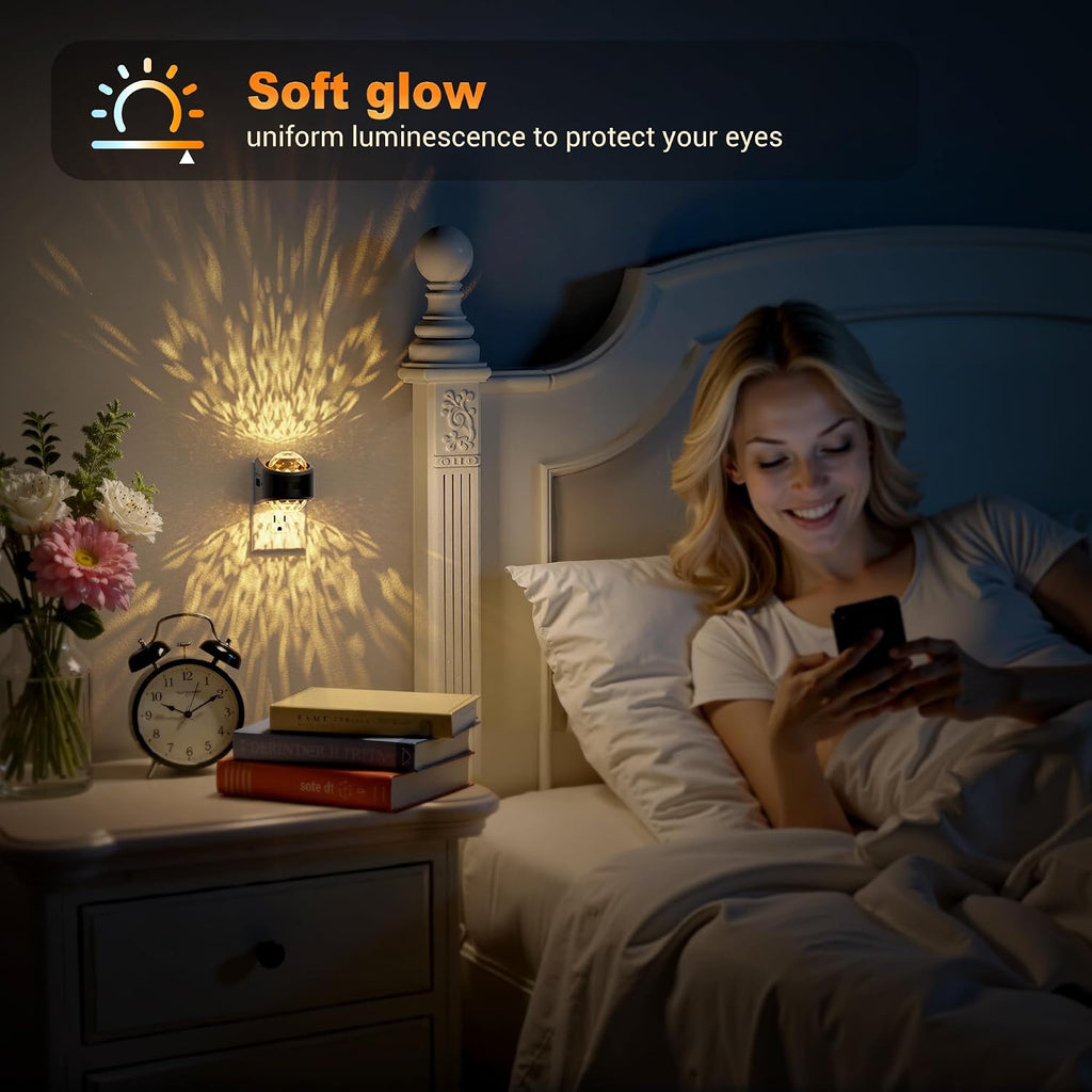 JandCase Motion Sensor Night Light, 3 Color Night Lights Plug into Wall