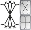 Bed Sheet Clip Straps - 2 Way Adjustable Crisscross Sheet Corner Holder Straps Gripper Elastic Sheet Band Mattress Straps Fasten Suspenders(2 Set/4Pcs, Black)