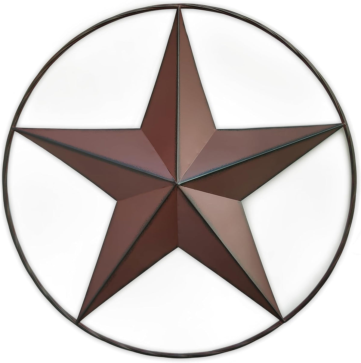 JoyEvy 24.5" Red Large Barn Star Wall Decor-Americana Exterior House Decor-Metal Star for Outside Texas Stars Art Rustic Vintage Western Country Home Farmhouse Wall Decoration
