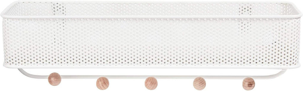 Umbra Estique Entryway Organizer, Wall Mount Key Holder, White/Natural