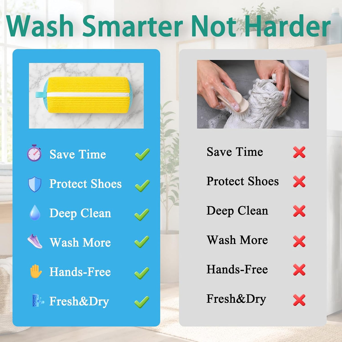 Shoe Washing Machine Bag for Washing Machine, Reusable Mesh Laundry Bag for Sneakers Shoes, Shoe Laundry Bag with Zipper Closure for Delicates, Travel, Household Laundry