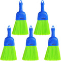 5 Pcs Whisk Broom Poly Fiber Handheld Brush Hand Broom Outdoor Broom Car Broom with Hang Hole for Cleaning Indoor Porches Floors Decks Driveways Dirt Dust